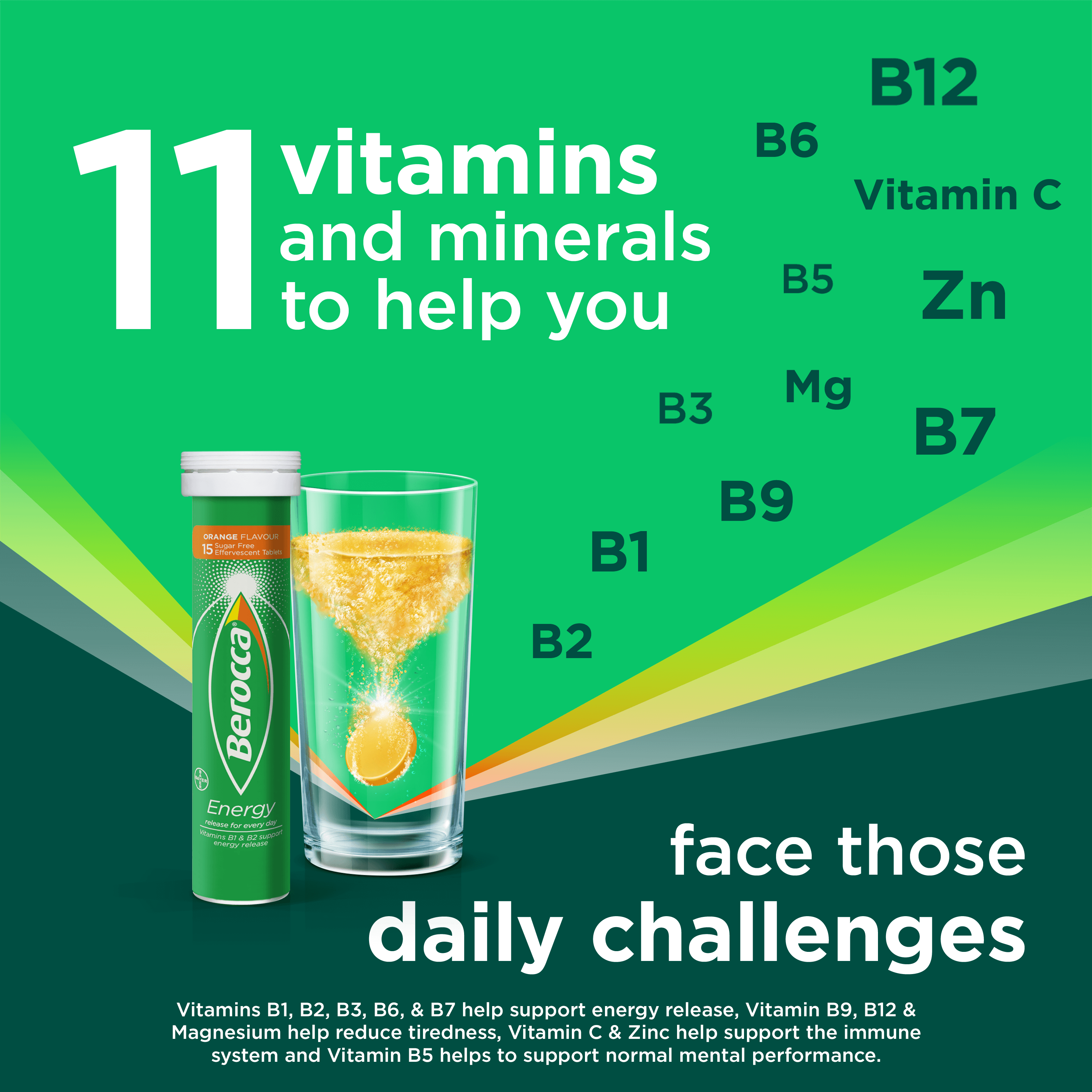 Berocca Orange Effervescent Tablets